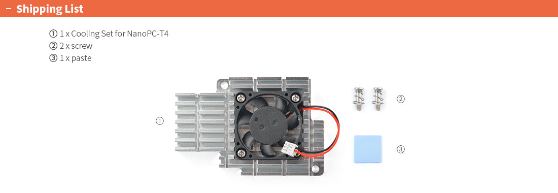 Cooling Set for NanoPC-T4