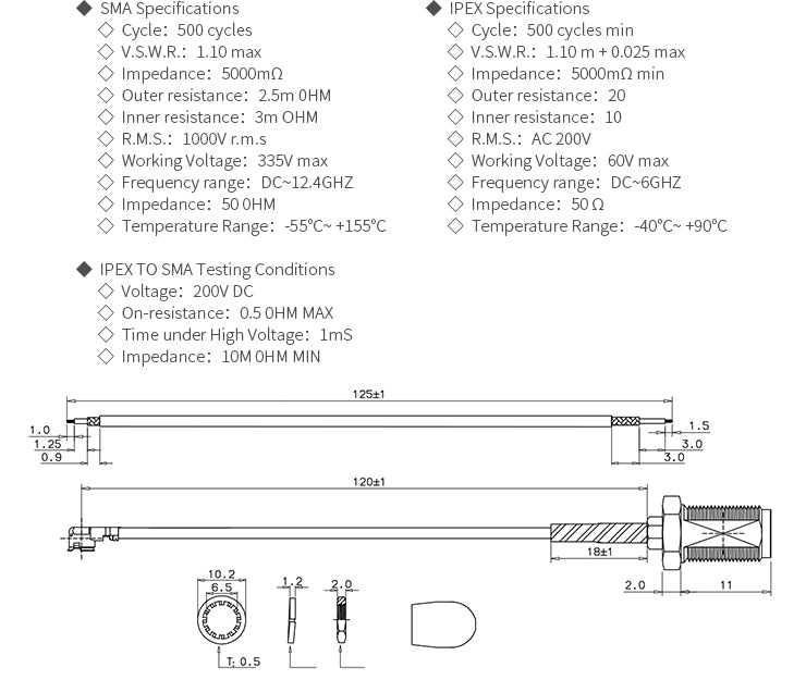 4G 3db IPEX Wireless Antenna