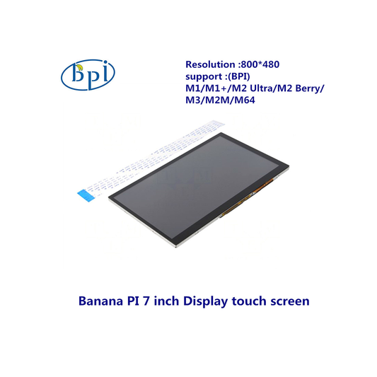 7" LCD Display Touch Screen For BPI-M1/M1+/M2 Ultra/M64/M2M/ M2 Berry/M3