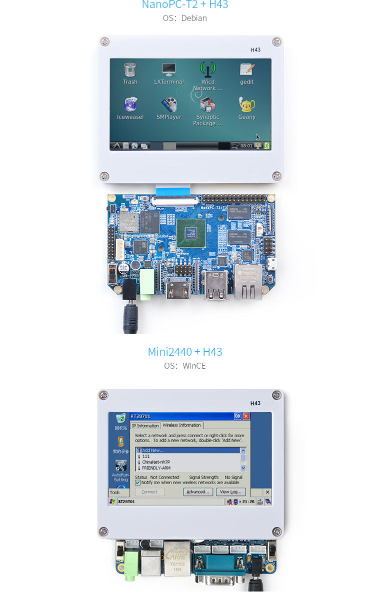 Friendly Elec H43 4.3inch Resistive Touch Screen LCD 480x272