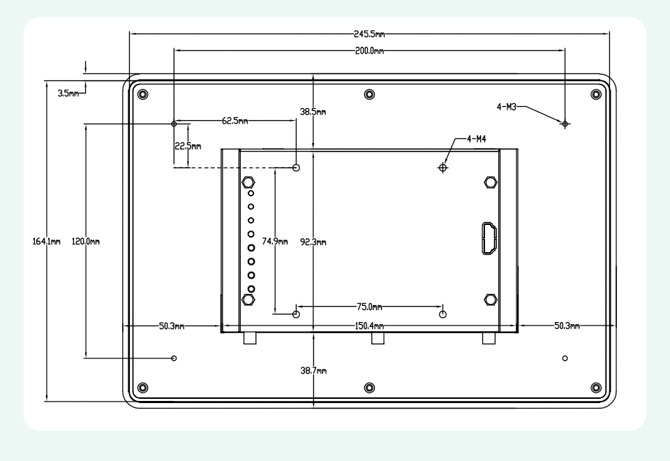 FlexCOM Control Hub Aluminum 10.1" inch IPS All in One HMI Android Panel PC RK3568 2GB RAM 16GB ROM CANBUS RS485 Supported