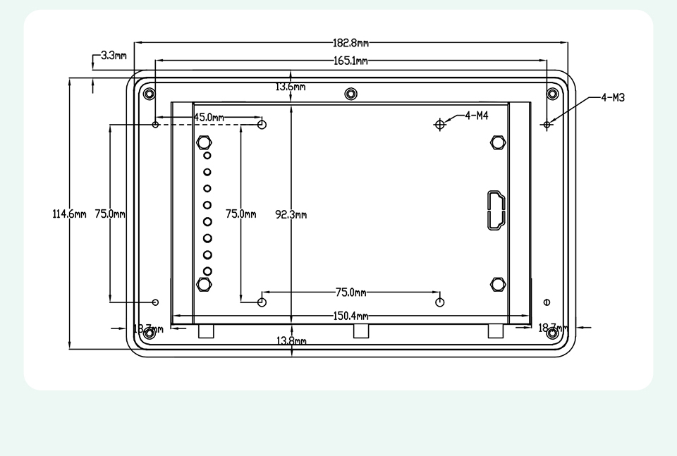 FlexCOM Control Hub Aluminum 7" inch IPS All in One HMI Android Panel PC RK3568 2GB RAM 16GB ROM CANBUS RS485 Supported