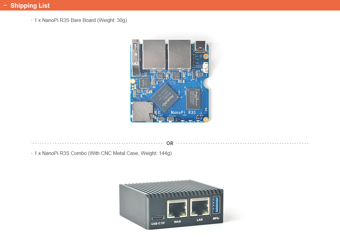 Friendly Elec NanoPi R3S Single Board Computer