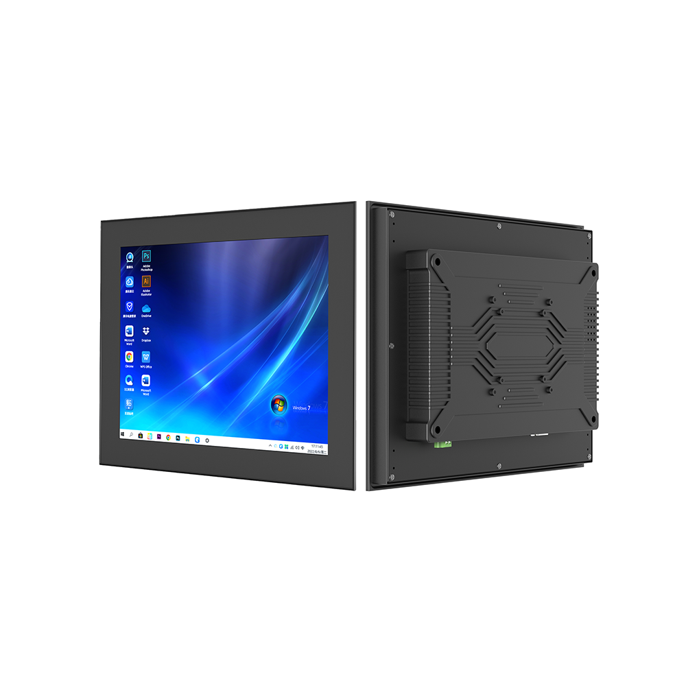 12.1" inch Industrial Flat Panel PC Windows J1900 4GB DDR3 64GB All In One PC with Capacitive Touch – Mount Type T - Front