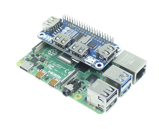 Raspberry Pi Zero W/4B/3B+ USB Expansion Board Module Hub With USB Serial Port Splitter