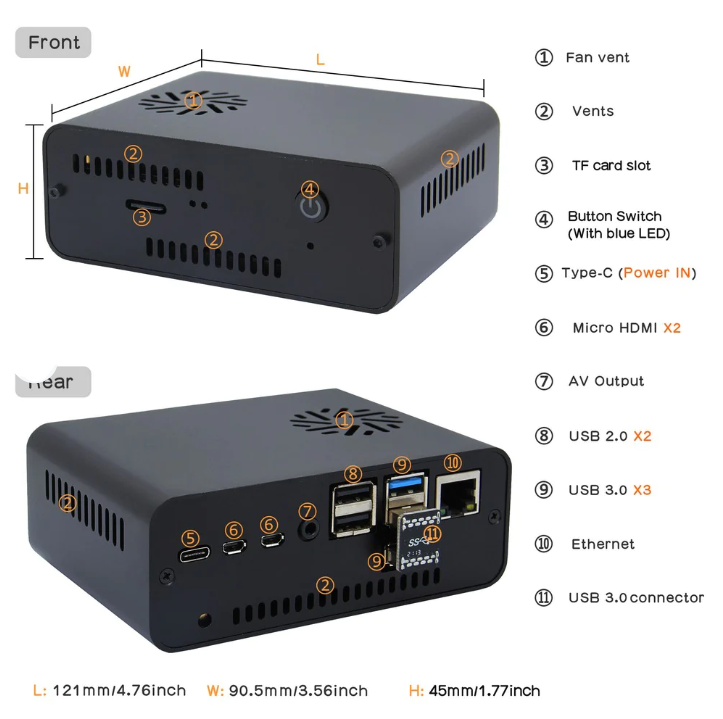 Raspberry Pi NAS Enclosure Network Storage Server 2.5 inch SATA Hard Disk Expansion Board for 4B (No Pi Motherboard)