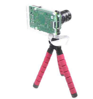 Raspberry Pi 4 Model B Acrylic Case + Camera Bracket + Flexy Tripod