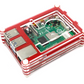 Raspberry Pi 4B Acrylic Cluster Case Heat Sink + Fan + Camera Holder Red