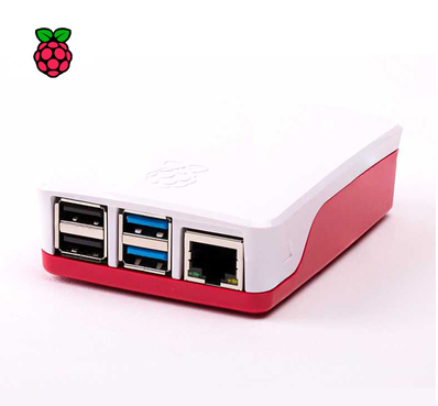 Raspberry Pi 4B Plastic Case Red White