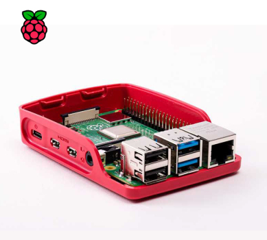Raspberry Pi 4B Plastic Case Red White