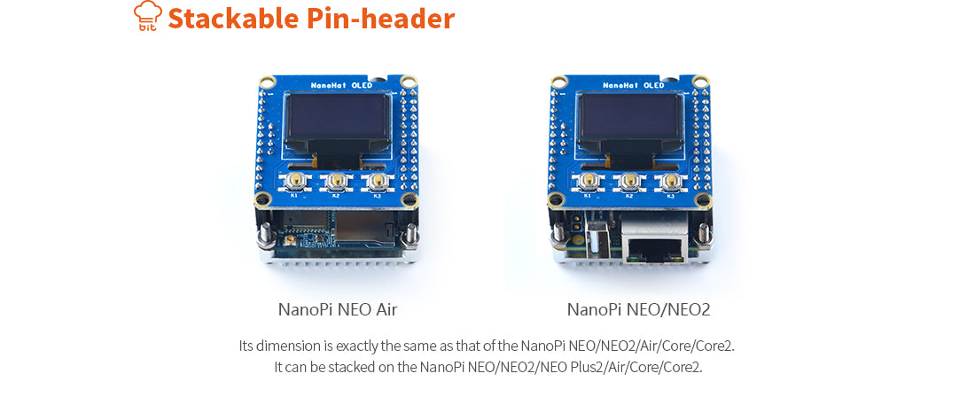 NanoHat OLED for NanoPi NEO/NEO2/NEO Plus2